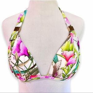 NWOT Victoria's Secret Tropical Halter Bikini Top,